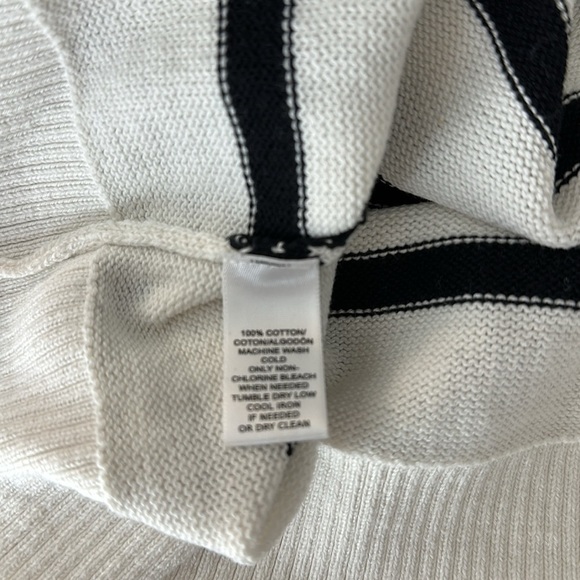 Loft Striped Ballon Sleeve Knit Top, M - Picture 8 of 9